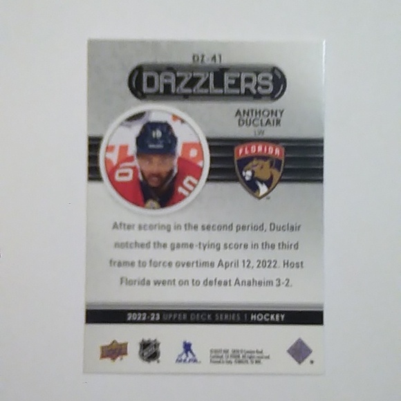 Anthony Duclair Orange Dazzler card and 2 bonus cards / Hockey cards / All Star - Picture 3 of 7